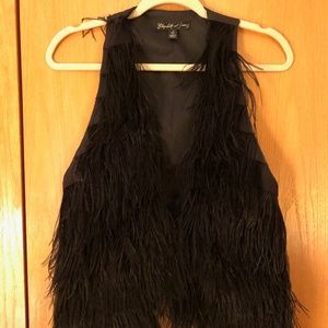 Elizabeth and James Black Peecock Vest